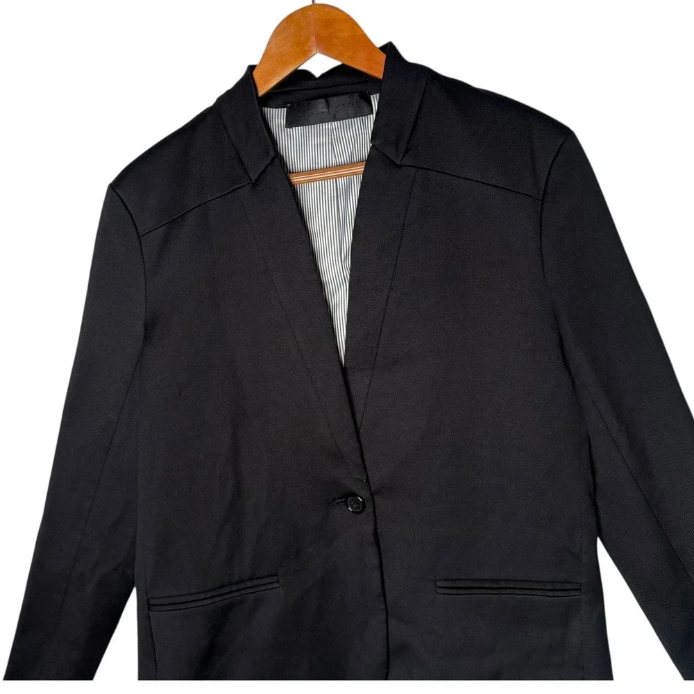 Jenni‎ Kayne Black Boy Blazer Jacket Womens XL One Button Quiet Luxury Old Money